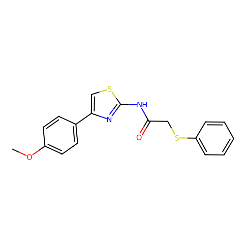 N-(4-(4-methoxyphenyl)thiazol-2-yl)-2-(phenylthio)acetamide structure