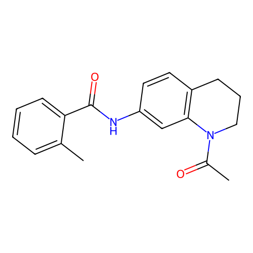 N-(1-acetyl-1,2,3,4-tetrahydroquinolin-7-yl)-2-methylbenzamide structure