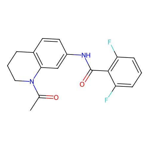 N-(1-acetyl-1,2,3,4-tetrahydroquinolin-7-yl)-2,6-difluorobenzamide structure