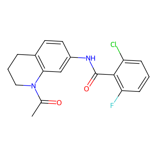N-(1-acetyl-1,2,3,4-tetrahydroquinolin-7-yl)-2-chloro-6-fluorobenzamide structure