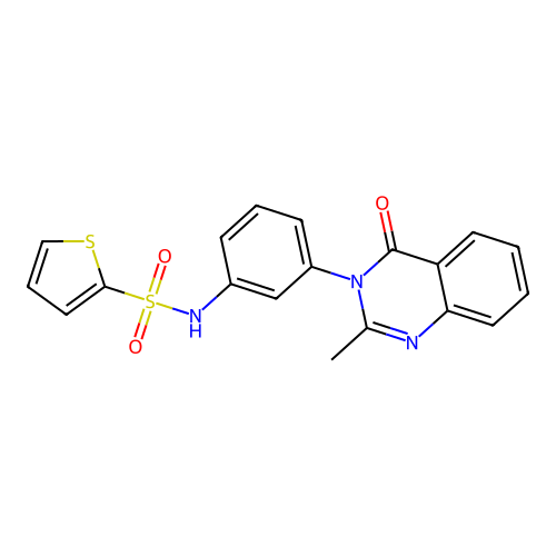 N-(3-(2-methyl-4-oxoquinazolin-3(4H)-yl)phenyl)thiophene-2-sulfonamide structure