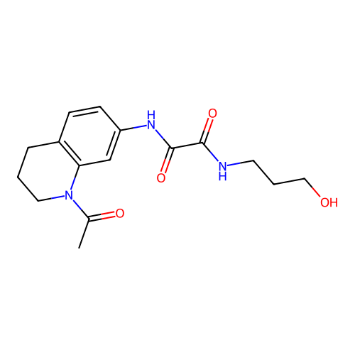 N1-(1-acetyl-1,2,3,4-tetrahydroquinolin-7-yl)-N2-(3-hydroxypropyl)oxalamide structure