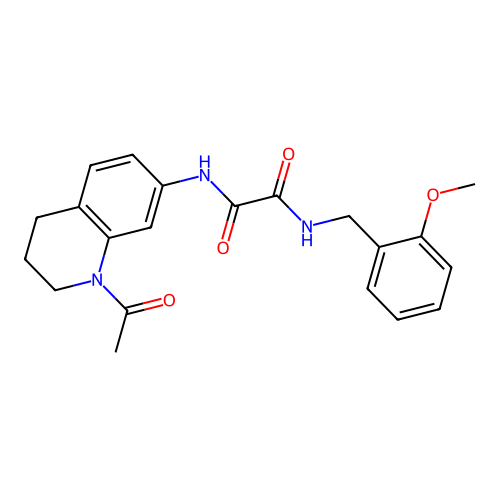 N'-(1-acetyl-3,4-dihydro-2H-quinolin-7-yl)-N-[(2-methoxyphenyl)methyl]oxamide structure