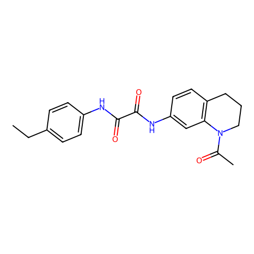 N'-(1-acetyl-3,4-dihydro-2H-quinolin-7-yl)-N-(4-ethylphenyl)oxamide structure