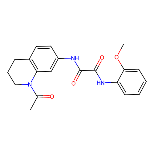 N-(1-acetyl-3,4-dihydro-2H-quinolin-7-yl)-N'-(2-methoxyphenyl)oxamide structure