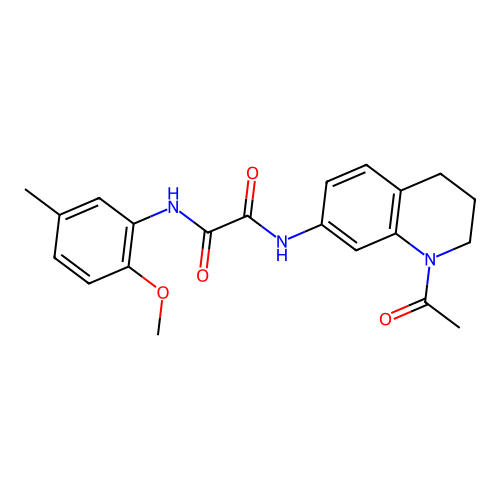 N-(1-acetyl-3,4-dihydro-2H-quinolin-7-yl)-N'-(2-methoxy-5-methylphenyl)oxamide structure