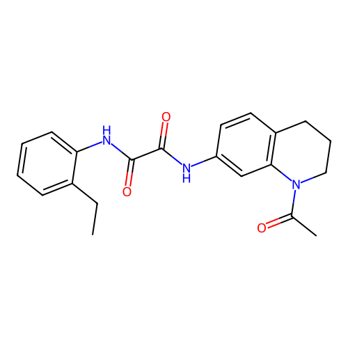 N-(1-acetyl-3,4-dihydro-2H-quinolin-7-yl)-N'-(2-ethylphenyl)oxamide structure
