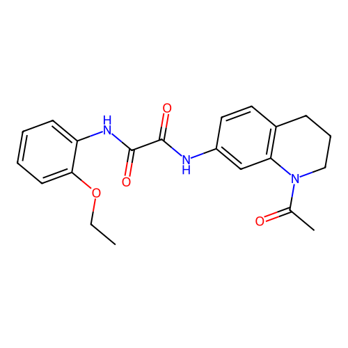 N-(1-acetyl-3,4-dihydro-2H-quinolin-7-yl)-N'-(2-ethoxyphenyl)oxamide structure