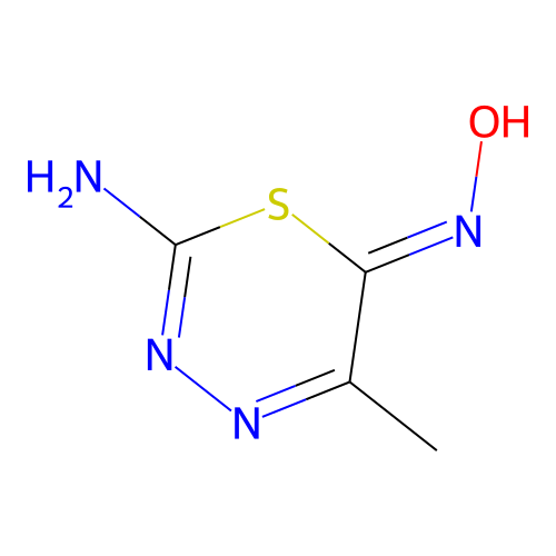 N-(2-amino-5-methyl-1,3,4-thiadiazin-6-ylidene)hydroxylamine structure