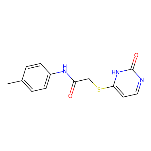 N-(4-methylphenyl)-2-[(2-oxo-1H-pyrimidin-6-yl)sulfanyl]acetamide structure
