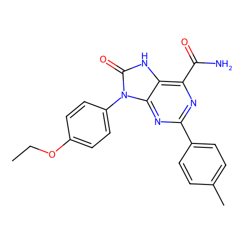 9-(4-ethoxyphenyl)-2-(4-methylphenyl)-8-oxo-8,9-dihydro-7H-purine-6-carboxamide structure