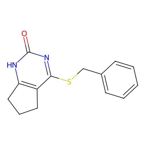 4-Benzylsulfanyl-1,5,6,7-tetrahydrocyclopenta[d]pyrimidin-2-one structure