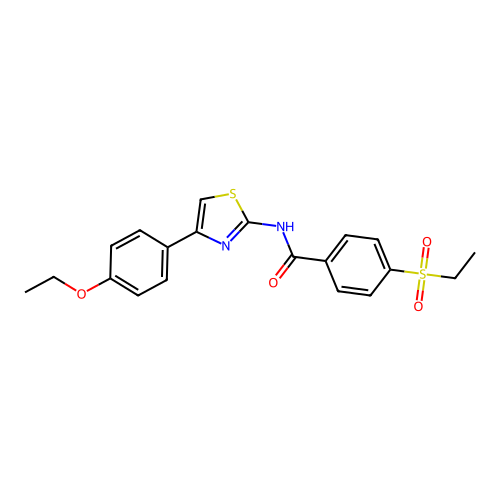 N-(4-(4-ethoxyphenyl)thiazol-2-yl)-4-(ethylsulfonyl)benzamide structure