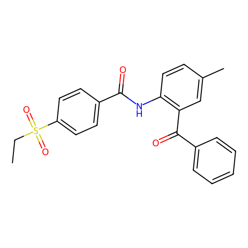 N-(2-benzoyl-4-methylphenyl)-4-ethylsulfonylbenzamide structure