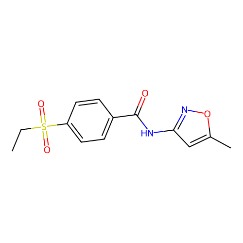 4-(ethylsulfonyl)-N-(5-methylisoxazol-3-yl)benzamide structure