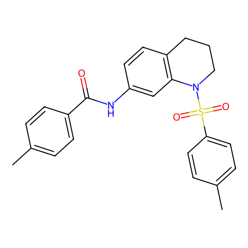4-methyl-N-(1-tosyl-1,2,3,4-tetrahydroquinolin-7-yl)benzamide structure