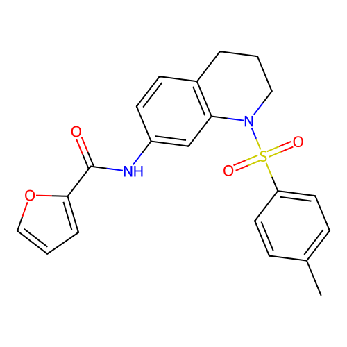 N-(1-tosyl-1,2,3,4-tetrahydroquinolin-7-yl)furan-2-carboxamide structure
