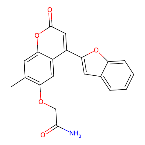 2-((4-(benzofuran-2-yl)-7-methyl-2-oxo-2H-chromen-6-yl)oxy)acetamide structure