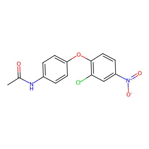 N-[4-(2-chloro-4-nitrophenoxy)phenyl]acetamide structure