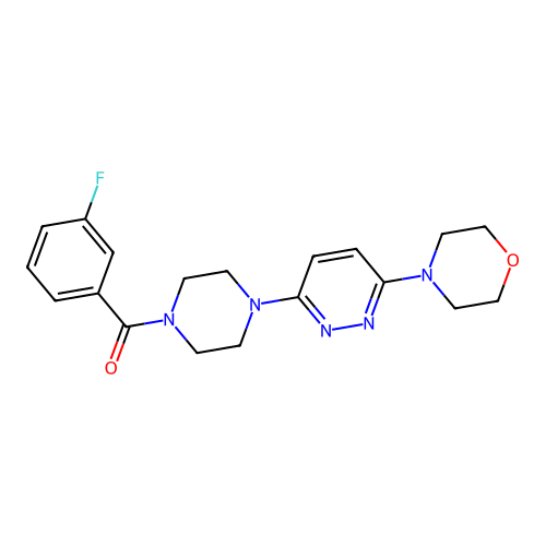 (3-Fluorophenyl)(4-(6-morpholinopyridazin-3-yl)piperazin-1-yl)methanone structure