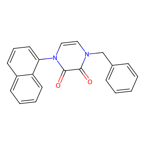 1-Benzyl-4-naphthalen-1-ylpyrazine-2,3-dione structure