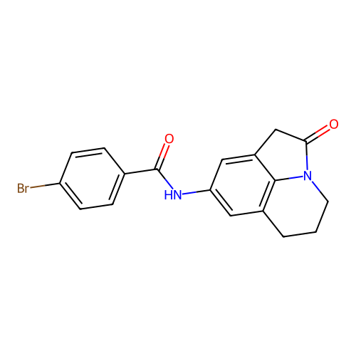 4-bromo-N-(2-oxo-2,4,5,6-tetrahydro-1H-pyrrolo[3,2,1-ij]quinolin-8-yl)benzamide structure