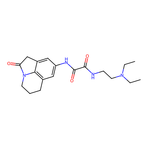 N-[2-(diethylamino)ethyl]-N'-{2-oxo-1-azatricyclo[6.3.1.0^{4,12}]dodeca-4,6,8(12)-trien-6-yl}ethanediamide structure