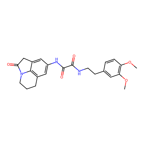 N'-[2-(3,4-dimethoxyphenyl)ethyl]-N-{2-oxo-1-azatricyclo[6.3.1.0^{4,12}]dodeca-4,6,8(12)-trien-6-yl}ethanediamide structure