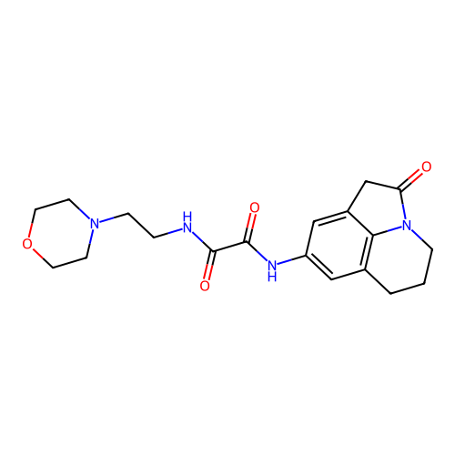 N'-[2-(morpholin-4-yl)ethyl]-N-{2-oxo-1-azatricyclo[6.3.1.0^{4,12}]dodeca-4,6,8(12)-trien-6-yl}ethanediamide structure