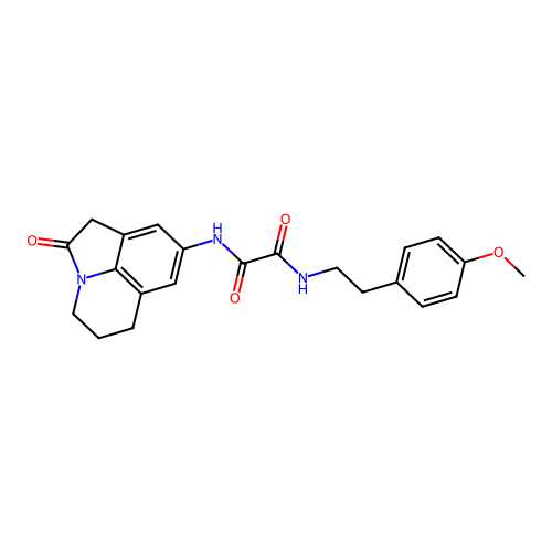 N'-[2-(4-methoxyphenyl)ethyl]-N-{2-oxo-1-azatricyclo[6.3.1.0^{4,12}]dodeca-4,6,8(12)-trien-6-yl}ethanediamide structure