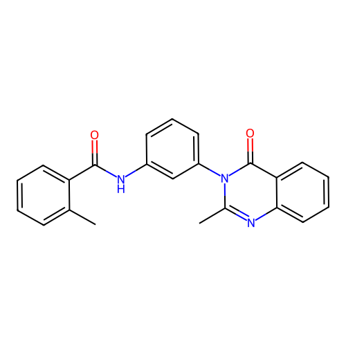 2-methyl-N-[3-(2-methyl-4-oxoquinazolin-3-yl)phenyl]benzamide structure