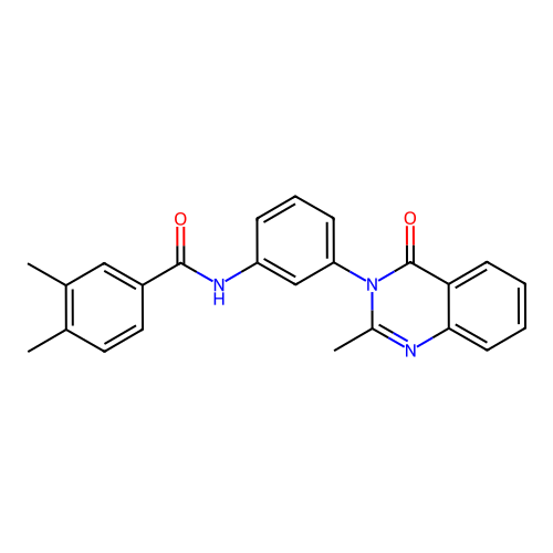 3,4-dimethyl-N-[3-(2-methyl-4-oxoquinazolin-3-yl)phenyl]benzamide structure