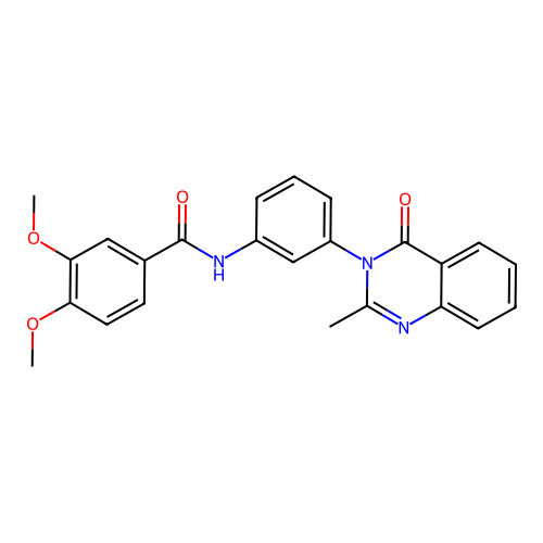 3,4-dimethoxy-N-[3-(2-methyl-4-oxoquinazolin-3-yl)phenyl]benzamide structure