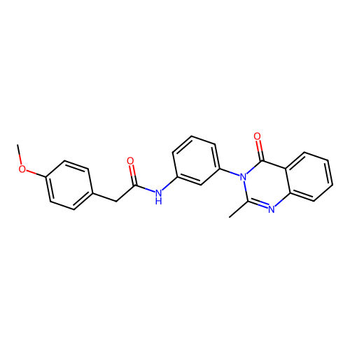2-(4-methoxyphenyl)-N-[3-(2-methyl-4-oxoquinazolin-3-yl)phenyl]acetamide structure