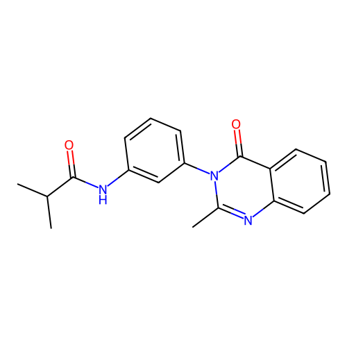 N-(3-(2-methyl-4-oxoquinazolin-3(4H)-yl)phenyl)isobutyramide structure