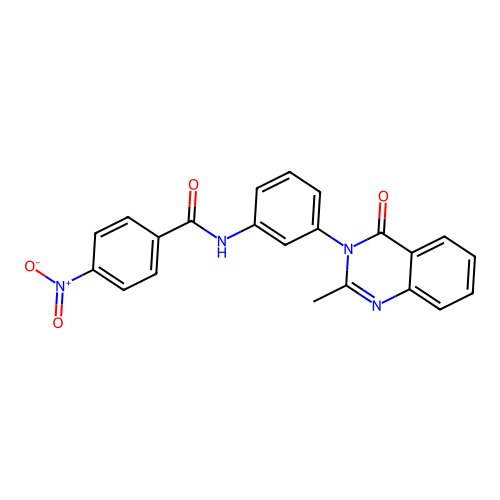 N-[3-(2-methyl-4-oxoquinazolin-3-yl)phenyl]-4-nitrobenzamide structure