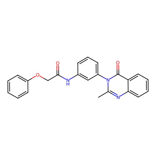 N-[3-(2-methyl-4-oxoquinazolin-3-yl)phenyl]-2-phenoxyacetamide structure