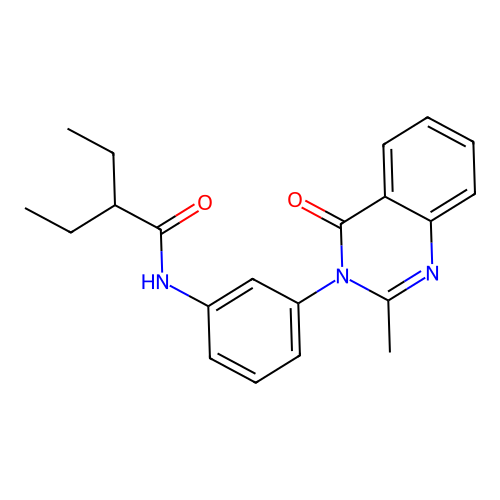 2-ethyl-N-[3-(2-methyl-4-oxoquinazolin-3-yl)phenyl]butanamide structure
