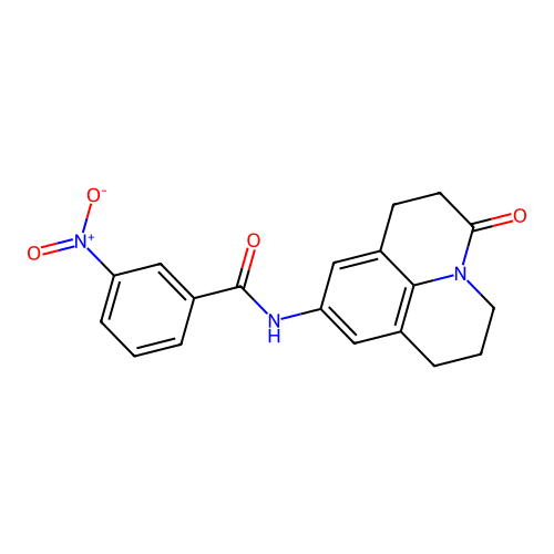 3-nitro-N-(3-oxo-1,2,3,5,6,7-hexahydropyrido[3,2,1-ij]quinolin-9-yl)benzamide structure