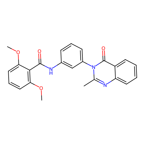 2,6-dimethoxy-N-[3-(2-methyl-4-oxoquinazolin-3-yl)phenyl]benzamide structure