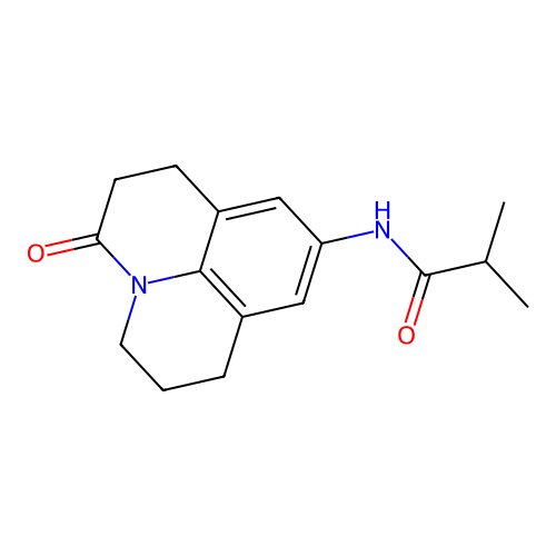 N-(3-oxo-1,2,3,5,6,7-hexahydropyrido[3,2,1-ij]quinolin-9-yl)isobutyramide structure
