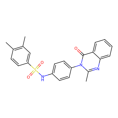 3,4-dimethyl-N-[4-(2-methyl-4-oxoquinazolin-3-yl)phenyl]benzenesulfonamide structure