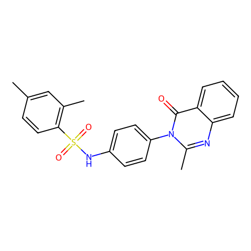 2,4-dimethyl-N-[4-(2-methyl-4-oxoquinazolin-3-yl)phenyl]benzenesulfonamide structure