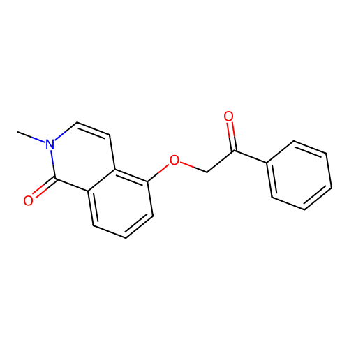2-Methyl-5-phenacyloxyisoquinolin-1-one structure