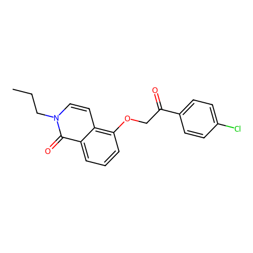 5-[2-(4-Chlorophenyl)-2-oxoethoxy]-2-propylisoquinolin-1-one structure