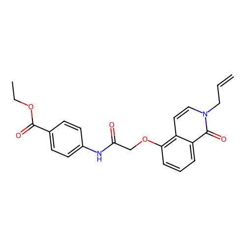 Ethyl 4-[[2-(1-oxo-2-prop-2-enylisoquinolin-5-yl)oxyacetyl]amino]benzoate structure