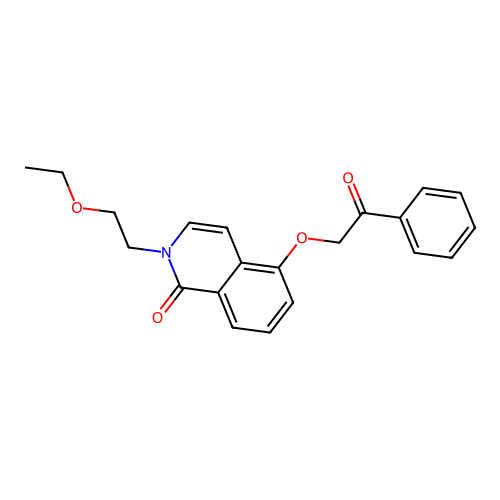 2-(2-Ethoxyethyl)-5-phenacyloxyisoquinolin-1-one structure
