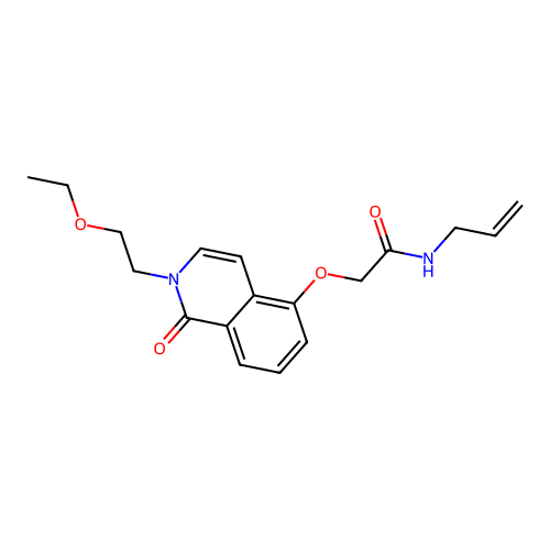 N-allyl-2-((2-(2-ethoxyethyl)-1-oxo-1,2-dihydroisoquinolin-5-yl)oxy)acetamide structure