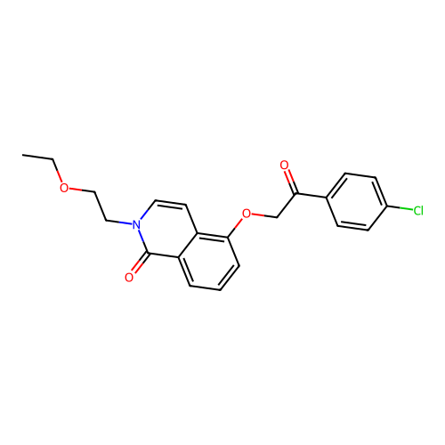 5-[2-(4-Chlorophenyl)-2-oxoethoxy]-2-(2-ethoxyethyl)isoquinolin-1-one structure