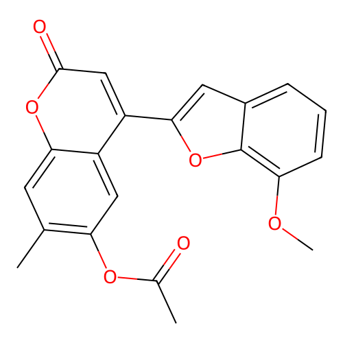 4-(7-methoxy-1-benzofuran-2-yl)-7-methyl-2-oxo-2H-chromen-6-yl acetate structure